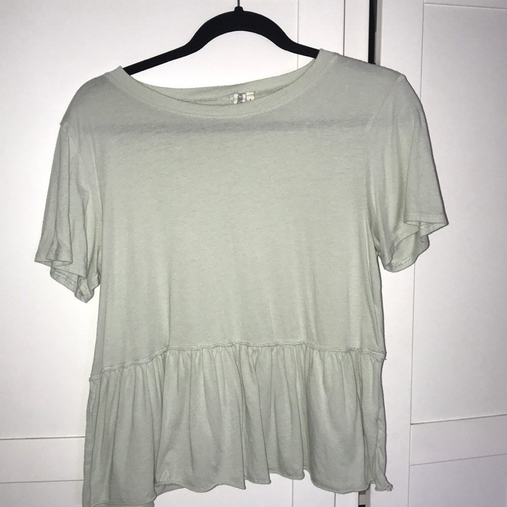 TILLY’s mint green peplum shirt
